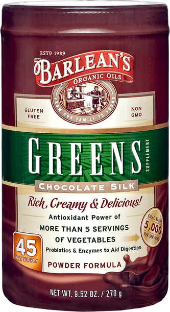 Barleans - Greens Supplement Powder Formula Chocolate Silk 9.52 oz