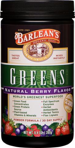 Barleans - Natural Berry Flavor Barlean's Greens 8.78oz. / 249gr.