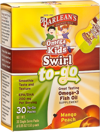 Barleans - Omega Kids Swirl To Go Mango Peach 30 Pack-UNAVAILABLE