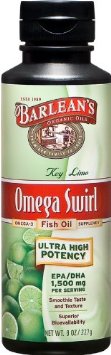 Barleans - Omega Swirl:Omega-3 Fish Oil Key Lime Supplement 8 oz