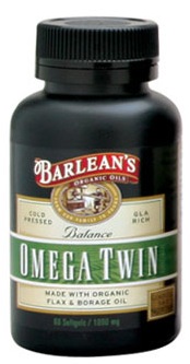 Barleans - Omega Twin - Flax/Borage Oil Combination Capsules 60 Softgels