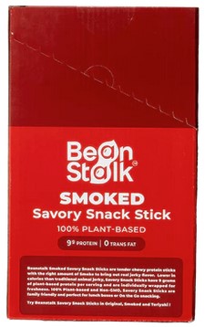 Beanstalk Jerky Savory Sticks Smoked Flavor 24 - 1Oz - 100% Plant Based