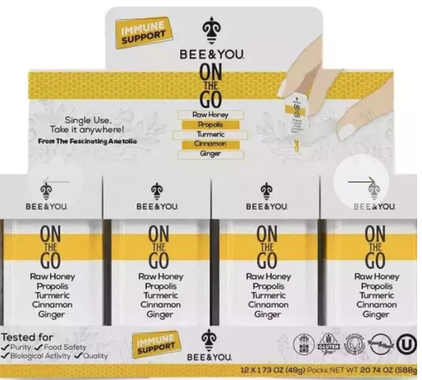 Bee  You On The Go Immunity Honey  7 pack