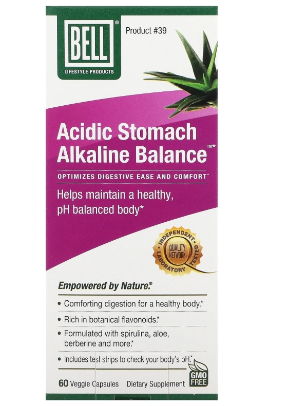 Bell Lifestyle Acidic Stomach Alkaline Balance 60 vcaps