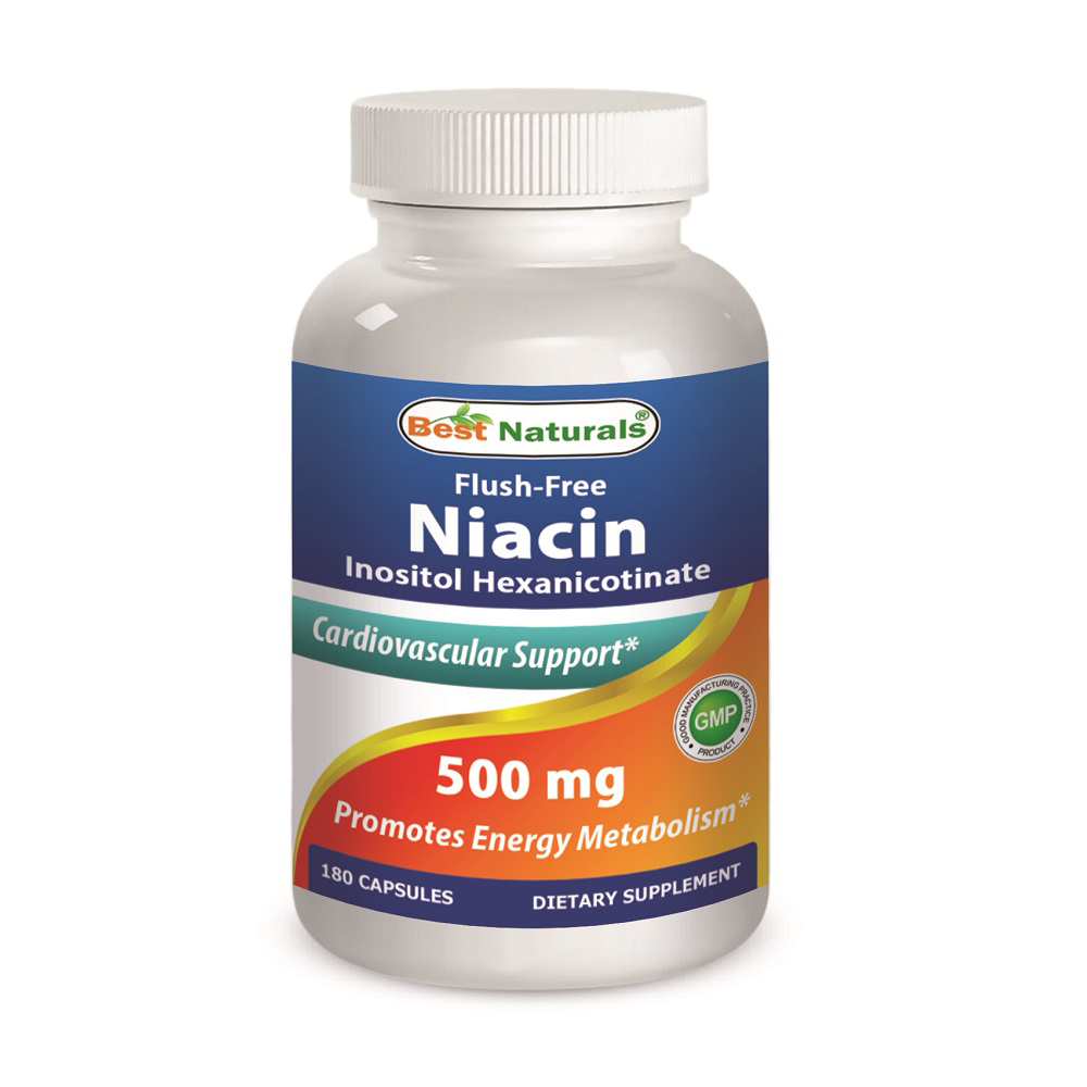 Best Naturals Niacin Flush Free 500 mg 180 cap
