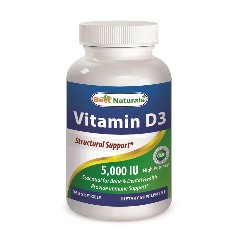 Best Naturals Vitamin D 3 5000 IU 360 sfg