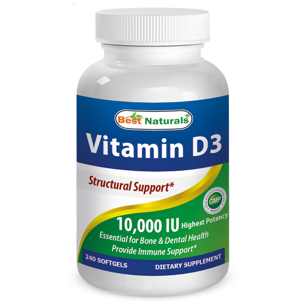 Best Naturals Vitamin D3 10000IU 240 sfg