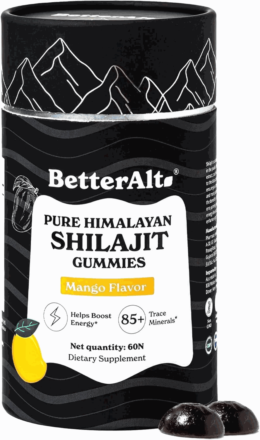 Better Alt - Shilajit Gummies 60 Gummy Mango Flavored