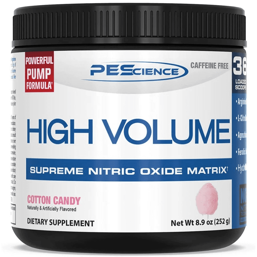 PEScience High Volume Non - Stim Nitric Oxide Powder 18 Servings Cotton Candy