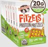 Lenny & Larry Fitzels Protein Pretzels Box of 8 bags Chili Lime Flavored