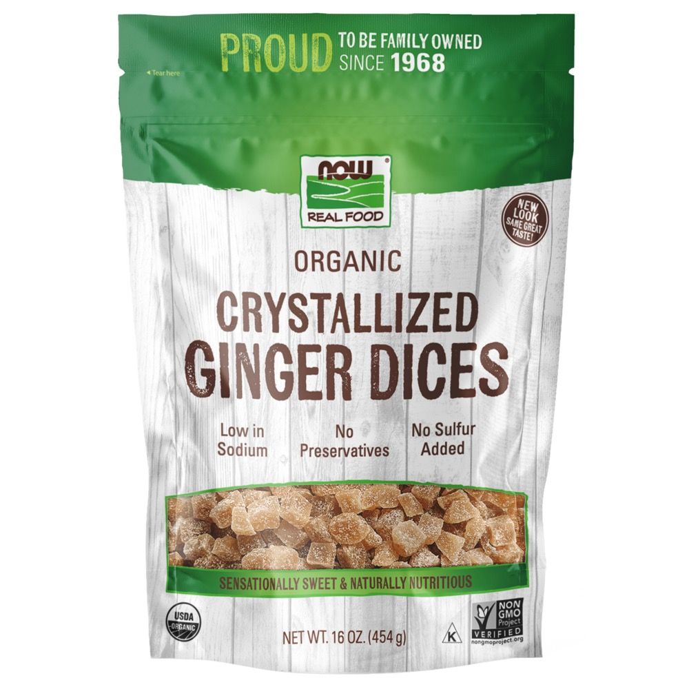 Now Vitamins - Ginger Dices (Crystallized) 16 oz.