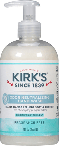 Kirks Odor Neutralizing Hand Wash Fragrance Free 12 FL OZ