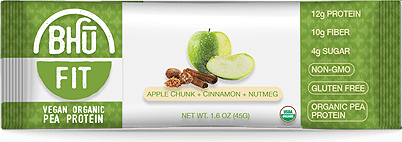 BHU Foods - Vegan Protein Bars Apple Chunk & Cinnamon & Nutmeg (12/box) TEMPORARELY UNAVAILABLE