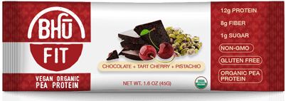 BHU Foods - Vegan Protein Bars Chocolate & Tart Cherry & Pistachio (12/box) TEMPORARELY UNAVAILABLE