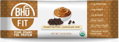 BHU Foods - Vegan Protein Bars Peanut Butter & Chocolate Chip (12/box) TEMPORARELY UNAVAILABLE