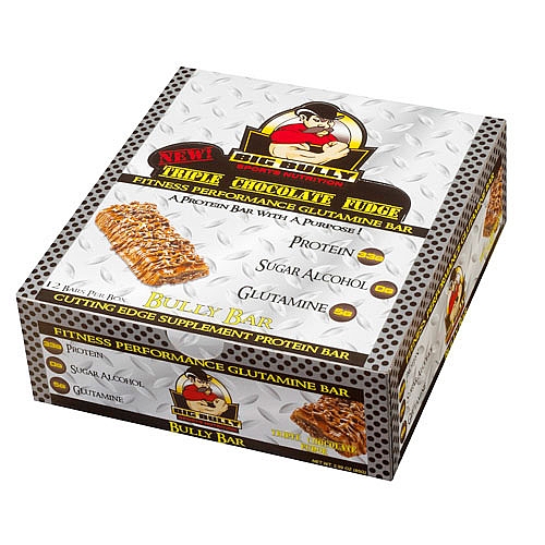 Big Bully Nutrition Glutamine Bully Bar - Triple Chocolate Fudge 85g 12/box      TEMPORARILY UNAVAILABLE