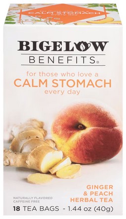 Bigelow Tea Ginger & Peach 18 bags 1.35oz (Calm Stomach)