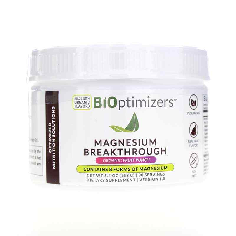 BiOptimizers Magnesium Breakthrough Powder - Fruit Punch  20 serv