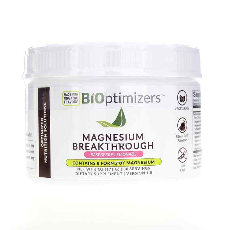 BiOptimizers Magnesium Breakthrough Powder - Raspberry Lemonade 30 serv
