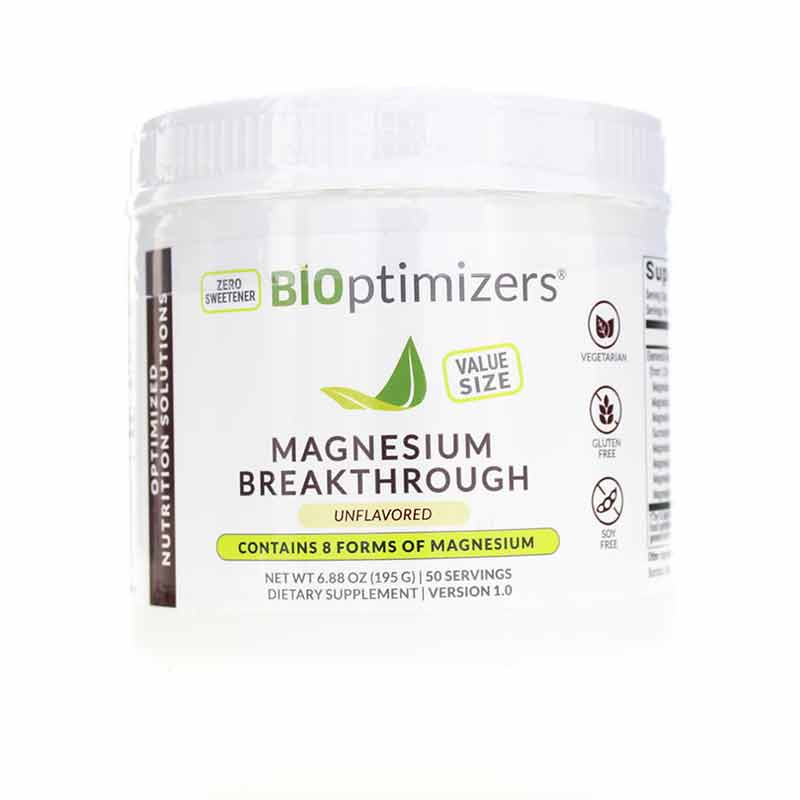 BiOptimizers Magnesium Breakthrough Powder - Unflavored 50 serv