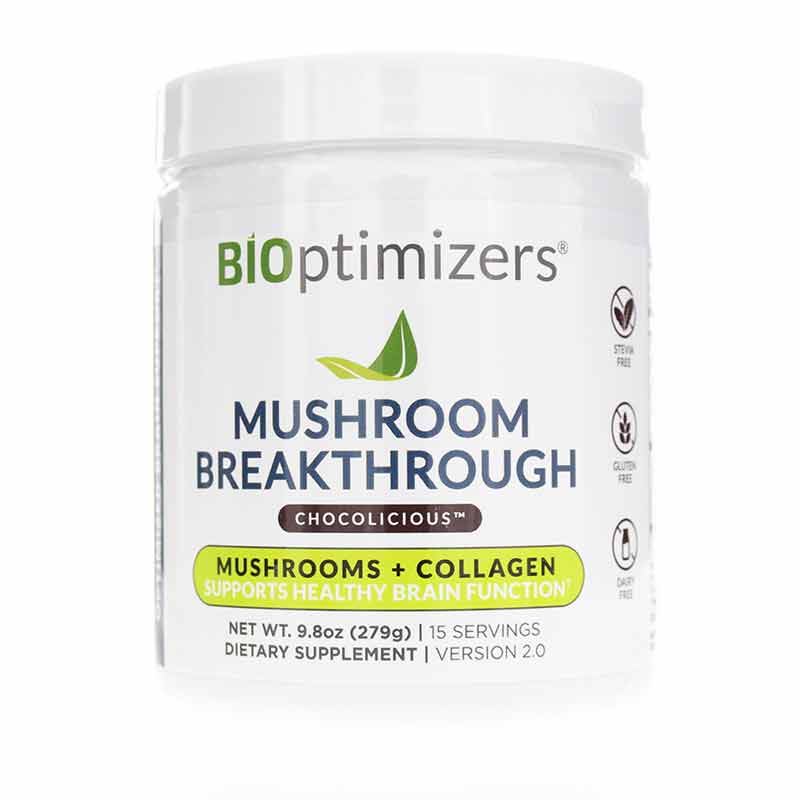 BiOptimizers Mushroom Breakthrough - Chocolicious 15 Servings  15 serv
