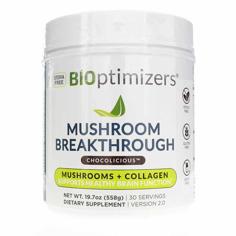 BiOptimizers Mushroom Breakthrough - Chocolicious 30 Servings  558g