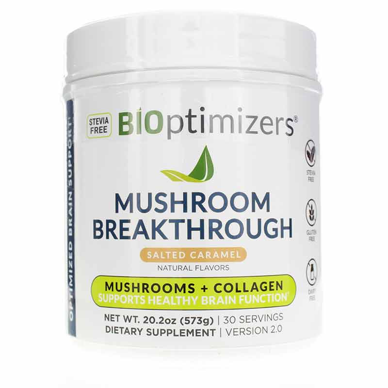 BiOptimizers Mushroom Breakthrough - Salted Caramel 30 Servings  573g