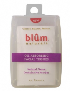 Blum Naturals Oil Absorbing Facial Tissues 50 CT