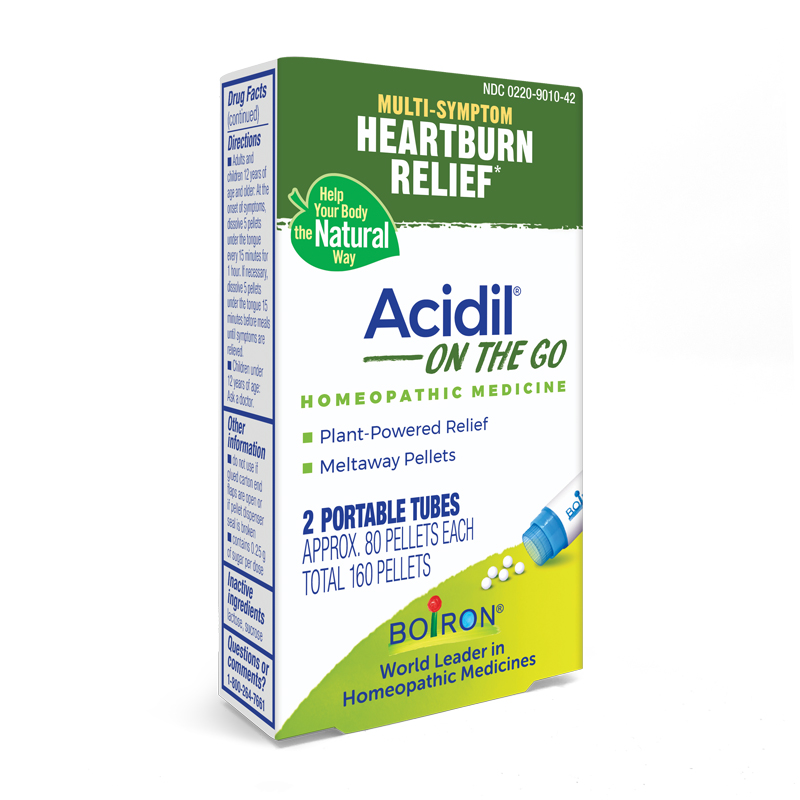 Boiron - Acidil On the Go (2 Tubes) 160 pellets