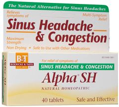 Boericke & Tafel - Alpha SH Sinus Headache Tablets 40     TEMPORARILY UNAVAILABLE