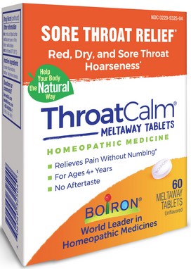 Boiron - Throat Calm Homeopathic Medicine Adults And Kids 60 tablet