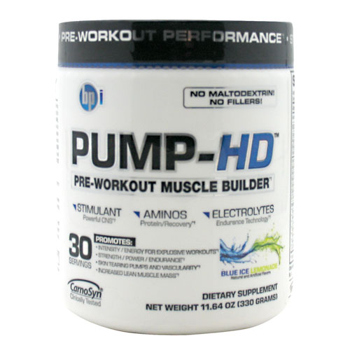 BPI Pump-HD Blue Ice Lemonade 30 Servings 