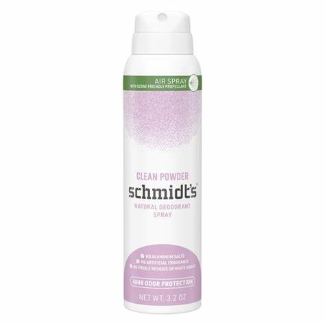 Schmidt's Deodorant - Natural Deodorant Spray Clean Powder 3.2oz