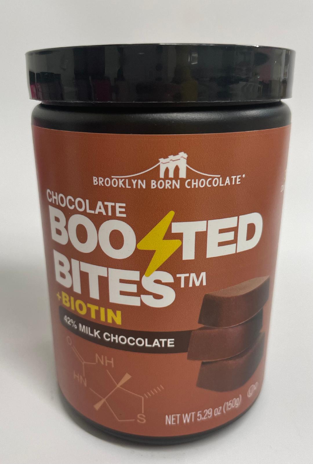 Brooklyn Born Chocolate - Chocolate Boosted Bites Plus Biotin 42% Milk Choc 10 Servings