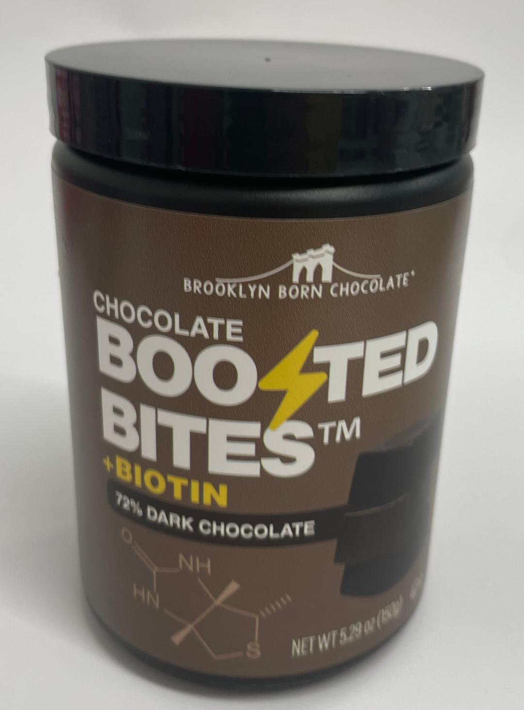Brooklyn Born Chocolate - Chocolate Boosted Bites Plus Biotin 72% Dark Choc 10 Servings