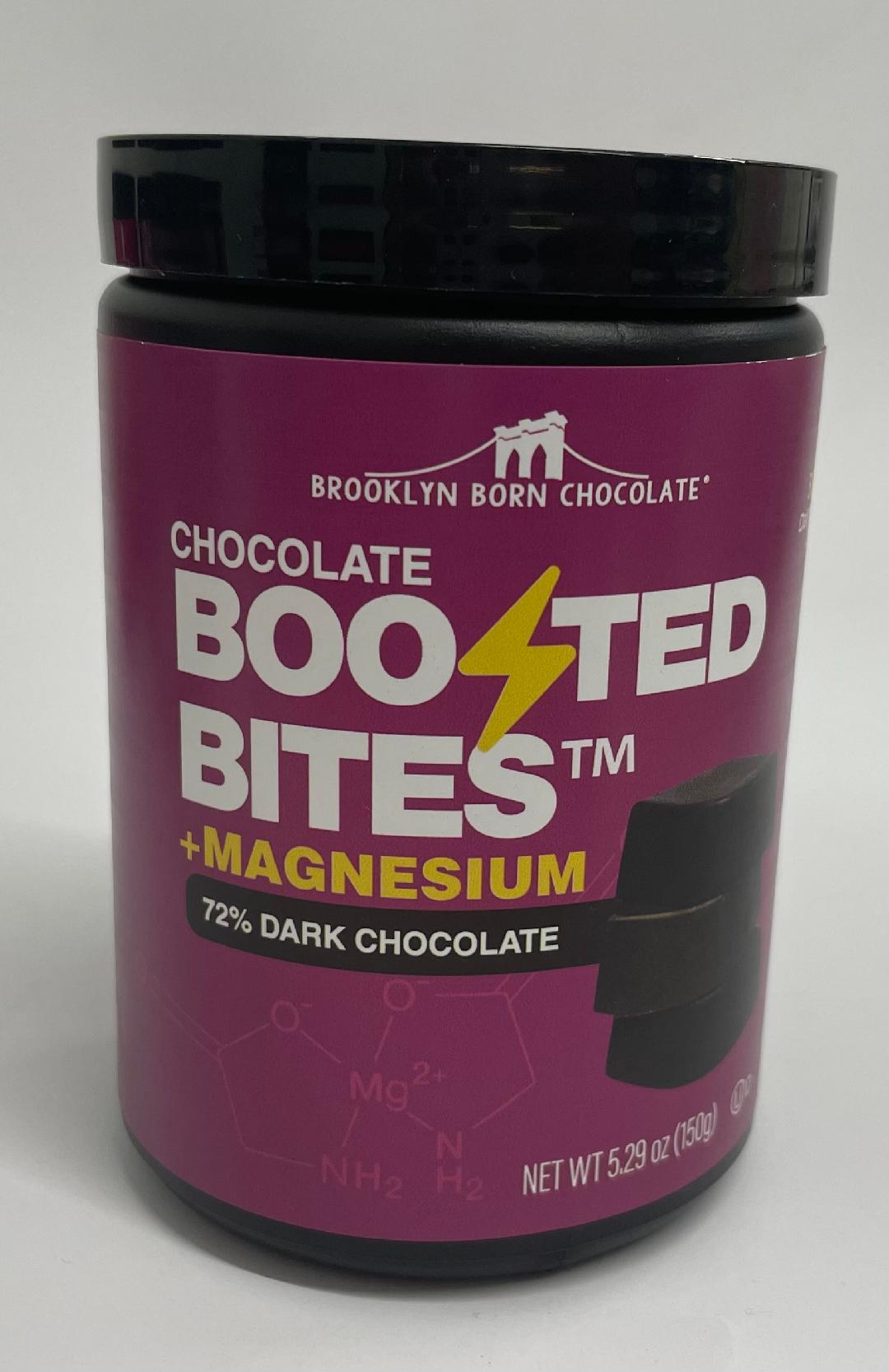 Brooklyn Born Chocolate - Chocolate Boosted Bites Plus Magnesium 72% Dark Choc 10 Servings