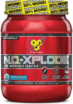 BSN N.O. - Xplode NEW FORMULA Blue Raz 60 servings