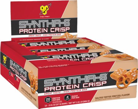 BSN Syntha-6 Crisp Bar Toffee Pretzel 12/Box 1.97oz