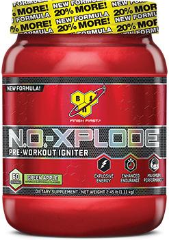 BSN N.O. - Xplode NEW FORMULA Green Apple 60 servings