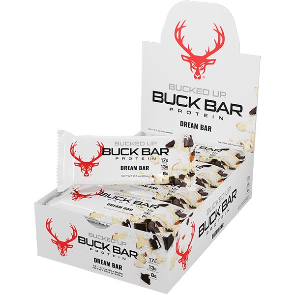 Bucked Up Buck Protein Bar Dream Bar 12 Pack