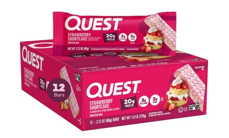 Quest Bar Strawberry Shortcake 12 bars