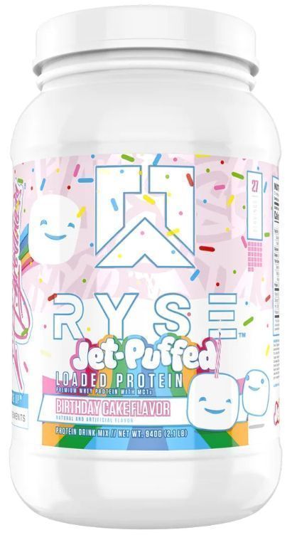 Ryse Loaded Protein Jet - Puffed Birthday Cake Flavor 2LB 27 Servings