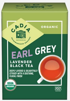 Cadia Tea Earl Grey Lavndr Org 16 bags