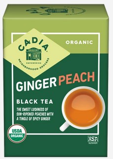 Cadia Tea Ginger Peach Org 16 bags