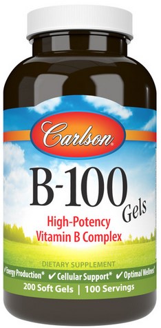 Carlson - B-100 Gel, 200 Soft Gels