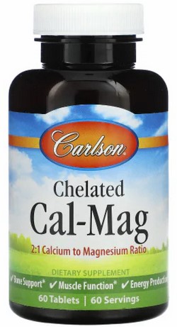 Carlson - Chelated Cal-Mag 60 Tablets