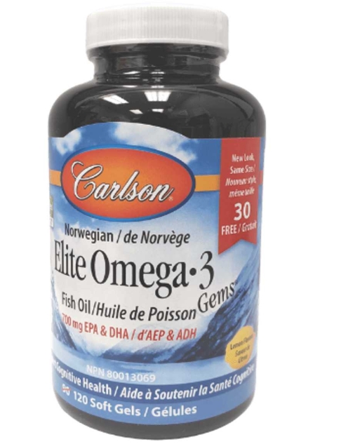 Carlson - Elite Omega-3 Gems 120 Soft Gels