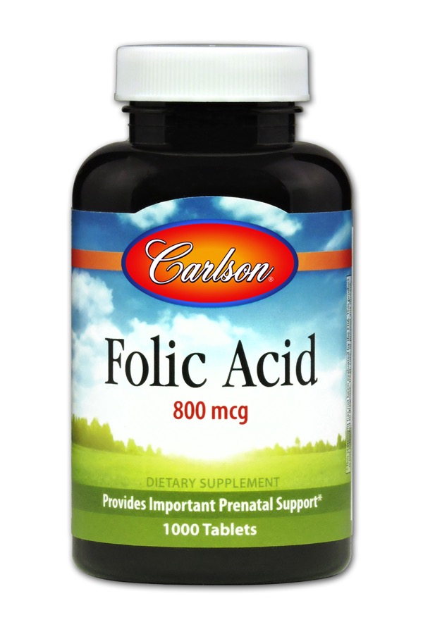 Carlson - Folic Acid 800 mcg 1,000 Tablets
