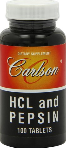 Carlson - HCL & Pepsin 100 Tablets