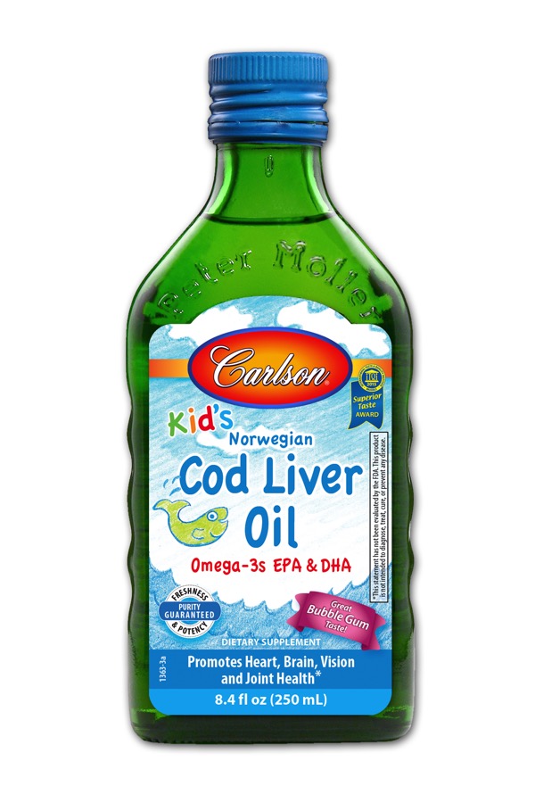 Carlson - Kid's Cod Liver Oil, Bubble Gum 250 mL